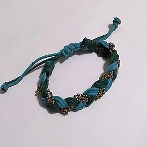 Blue and gold colored bracelet
